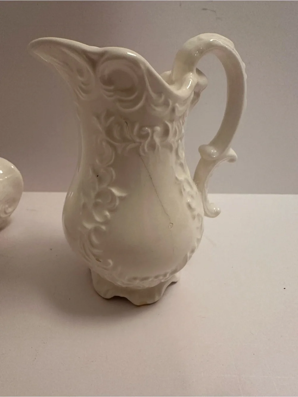 Provincial Napcoware Salt & Pepper Shakers C7353 Mini Pitcher White 1950s Japan